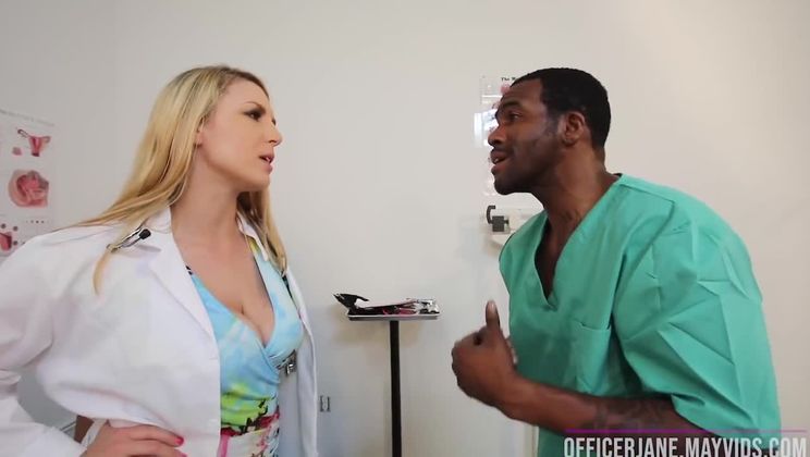 Dirty Doctor Fucking A Well Hung Black Man On The Spot