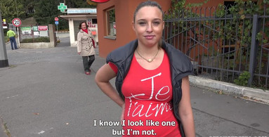 Czech Streets 89 pregnant brunette bitch gets boned in a POV vid