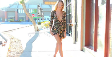 Riley FTVGirls shows her tight body while posing in public spots