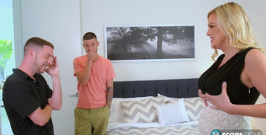 Lena Lewis MILF getting fucked by two dicks in one fell swoop