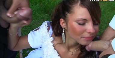 Porn wedding movie featuring a very happy and giving Russian bride