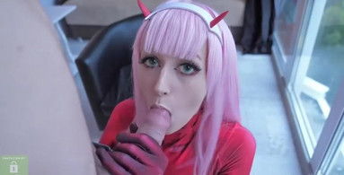 Cosplayer girl bouncing on a big dick and orgasming a lot