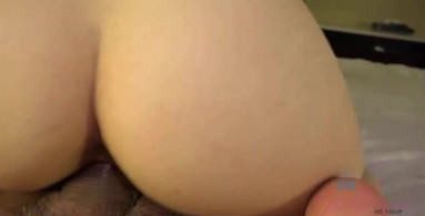 POV blowjob and reverse cowgirl with a big booty hoe