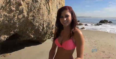 Ariana Marie wears her sexiest bikini for the beach