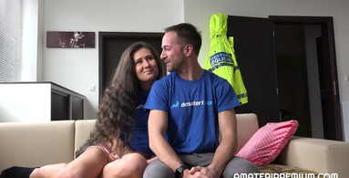 Young Czech couple is fucking for the first time on cam