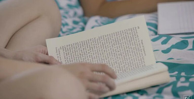Sensitive babes are reading books while utterly nude