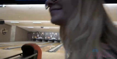 Bowling with a blonde babe and accepting a challenge