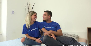 Amateur Czech couple are making their first tape