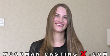 Stella Flex smiling and talking about her life while at the casting