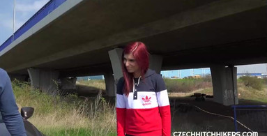 PornCZ - Horny redhead hitchhiker