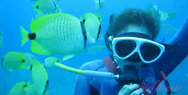 ATK Girlfriends - Kristina sees a lot of cool sea creatures during your dive in Hawaii