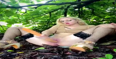 Hot Masturbation in the Forest