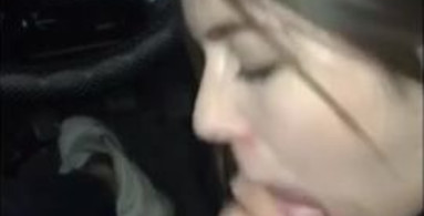 Masturbation with toys in the car, Blowjob with cum in mouth, swallows cum
