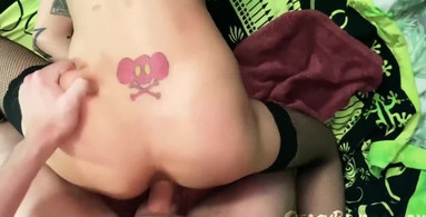 Horny Girl in Collar Spanking Ass and Rough Sex after Ð¡lub - Cum in Mouth