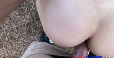 POV.Fucked the girl from Tinder in the forest. Public sex.