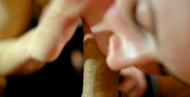 Large close-up of sensual artistic and erotic blowjob from RealDaddysAngel
