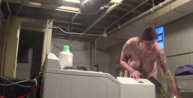 Doing The Laundry Naked In A Shared Basement (You can hear my neighbors!)