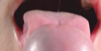 Close up blowjob, playing with my husbands hard cock head