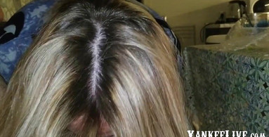 she tries a deep throat but does a deep blowjob