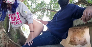 CHEATING my WIFE with her BESTFRIEND in a PUBLIC PARK - RISKY OUTDOOR FUCK
