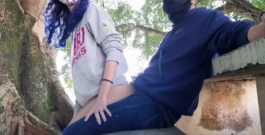 CHEATING my WIFE with her BESTFRIEND in a PUBLIC PARK - RISKY OUTDOOR FUCK