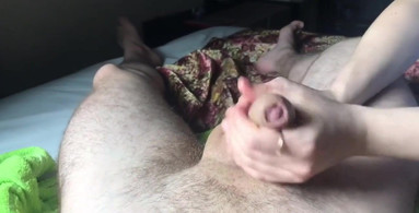 Penis massage ended in sex with her husband, his girl's big ass was filled