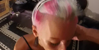 Big Cock Creampies Tattooed MILF on Sofa