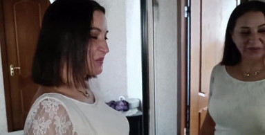 Hot MILF with big ass and tits seduces friend for hardcore sex with lots of